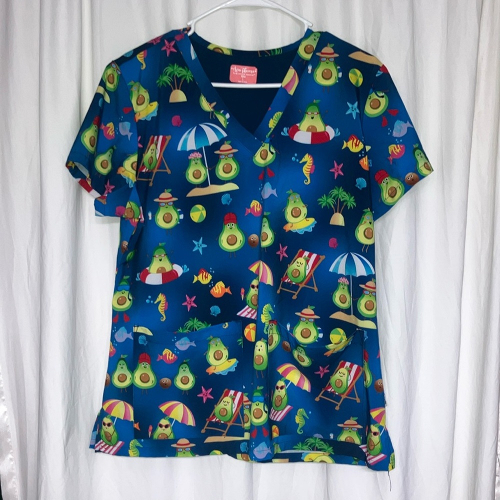 Ava Therese avocado scrub top